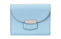 CELINE Grained Calfskin Wallet Small Size Women's Blue