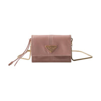 PRADA Leather Card Holder Regular Women's Rose Blush