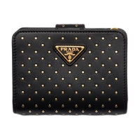 PRADA Leather Wallet Women's Black