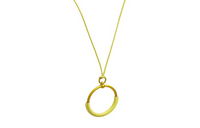 HERMES Calfskin Aluminum Necklaces Women's Yellow