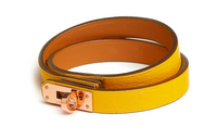 HERMES Wristbands Women's Yellow