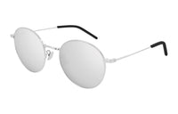 SAINT LAURENT Metal Round Sunglasses Unisex Silver