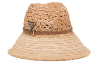 PRADA Logo Plaque Sun Hat