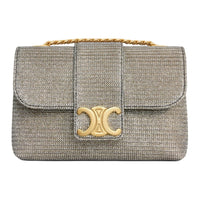 CELINE Victoire Bright Fabric Crossbody Bag, Shoulder Bag Mini Women's Gold