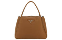 PRADA Calfskin Handbag Women's Brown