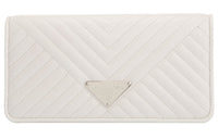 PRADA Lambskin Shoulder Bag Women's White