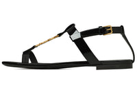 SAINT LAURENT Cassandra Logo Plaque Sandals Women's