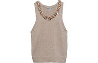 PRADA Sequin Embellished Knitted Tank Top