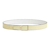 HERMES Brass, Metal Leather Belts Women's Yellow Width 3.2CM