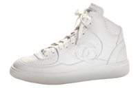 CHANEL Mid-Top Skateboard Shoes Women's White