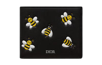 DIOR KAWS Collaboration Calfskin Wallet Regular Men's Black