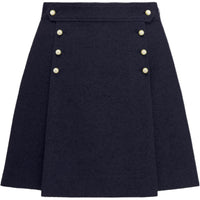 DIOR Miniskirt With Removable Sailor Panel Casual Short Skirts Women's Marine Blue