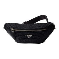 PRADA Calfskin Fanny Pack Women's Black
