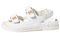 CHANEL Beach Sandals Women's White