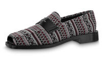LOUIS VUITTON Connelly Flat Casual Shoes Women's Black Red White