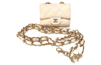 CHANEL Calfskin Fanny Pack Women's White