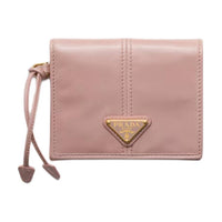 PRADA Leather Wallet Small Size Women's Rose Red