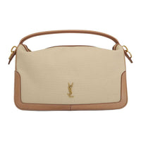 SAINT LAURENT CASSANDRE Canvas With Calfskin Handbag Women's Beige