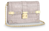 LOUIS VUITTON Trunk Crocodile Leather Wallets Shoulder Bag Crossbody Bag Women's Ivory