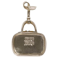 MIU MIU Beau Lambskin Bag Charm Bag Accessory Women's Yellow Iron Ore