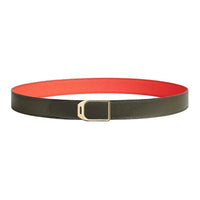HERMES Calfskin Leather Belts Unisex Green Width: 3.2CM
