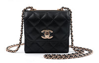 CHANEL Trendy Cc Lambskin Shoulder Bag Crossbody Bag Mini Women's Black