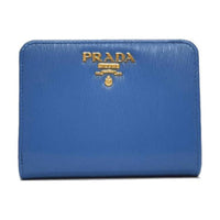 PRADA Leather Wallet Regular Women's Blue