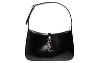 SAINT LAURENT LE5A7 Smooth Calf Leather Hobo Bag, Shoulder Bag, Handbag Women's Black