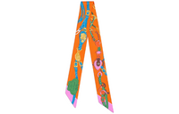 HERMES Silk Scarves Women's Orange