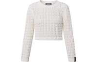 LOUIS VUITTON Crochet Knit Cropped Pullover