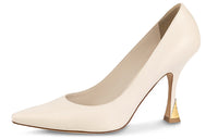 LOUIS VUITTON Sparkle Slim Heel High Heels 9.5cm Women's Beige