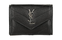 SAINT LAURENT PARIS Leather Wallet Women's Black