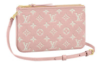 LOUIS VUITTON Soft Grain Embossed Cow Leather Handheld Shoulder Bag, Crossbody Bag Women's Pink