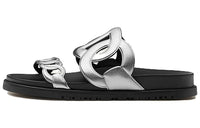 HERMES Extra Stylish Sandals Women's Black Silver