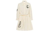 PRADA SS22 Long-Sleeved Dresses Women's Beige