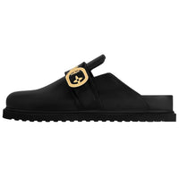 LOUIS VUITTON Cosy Comfort Closed Toe Slippers Women's Black