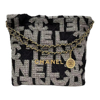 CHANEL Tweed Handbag Shoulder Bag Regular Women's Black