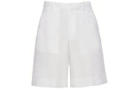PRADA Triangle Logo Mid Rise Bermuda Shorts