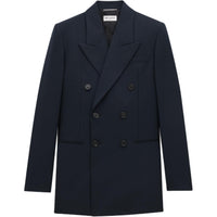SAINT LAURENT Business Suit Coat Men's Dark Navy Blue