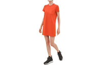 HERMES Short-Sleeved Dresses Women's Red Chalcedony Color