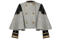 LOUIS VUITTON Cropped Cape-Sleeve Coat