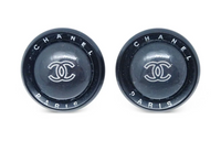 CHANEL 1996 Cc Button Earrings