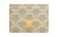 CELINE Canvas Card Holder Women's Greige