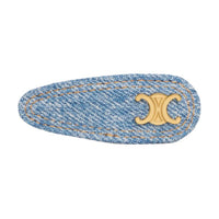 CELINE Brass Hair Clips Women's Blue