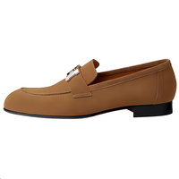 HERMES Paris Loafers Men's Yellow Brown
