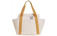 HERMES Cotton Mommy Bag Handbag Shoulder Bag Regular Women's White