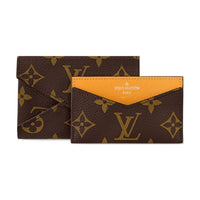 LOUIS VUITTON Kirigami Coated Canvas Coated Canvas Card Holder Women's Yellow & Brown