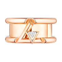 LOUIS VUITTON Lv Volt One Band Ring Pink Gold And Diamond