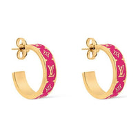 LOUIS VUITTON M01833 Nanogram Enamel Earrings
