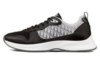 DIOR B25 Runner Black Grey Oblique Leather